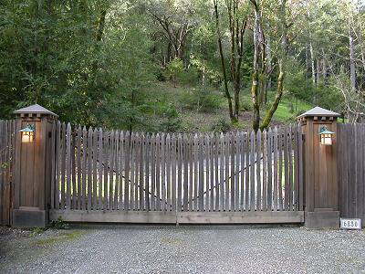 Rustic Grape Stake Gate